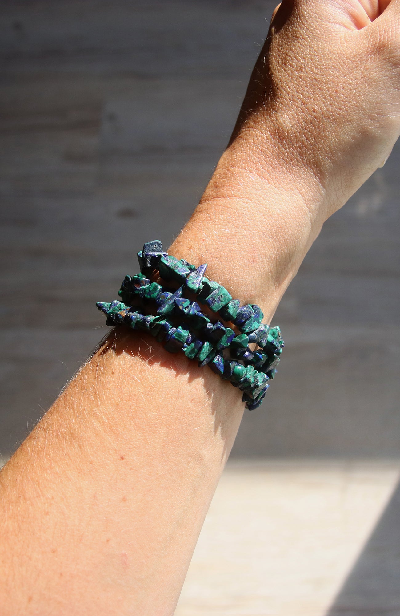 Azurite Malachite Chip Bracelet